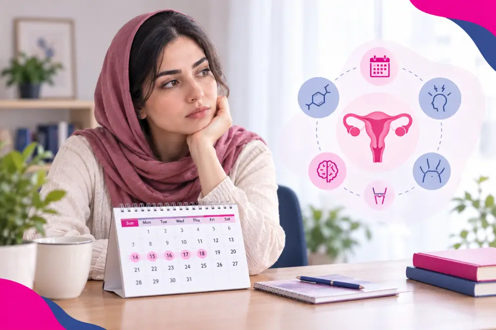 دلایل پریود نشدن و باردار نبودن